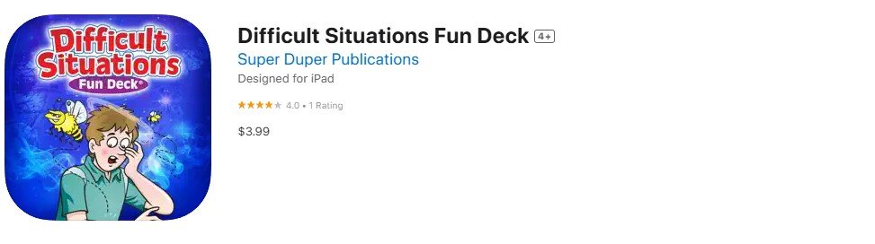Difficult Situations Fun Deck app screenshot.