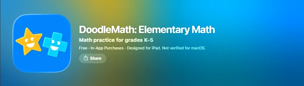 Screenshot of DoodleMath