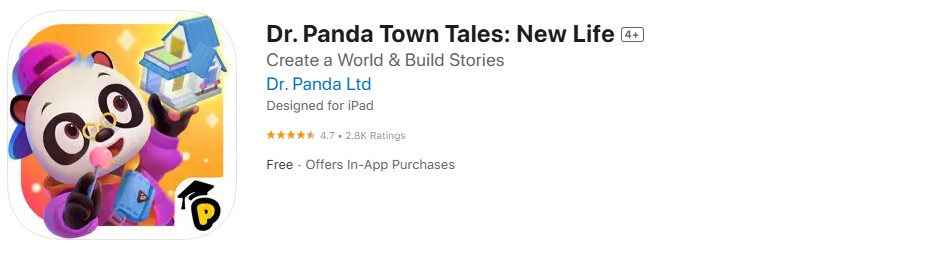 Dr. Panda Town Tales: New Life app store screenshot Dr. Panda Town Tales: New Life app store screenshot