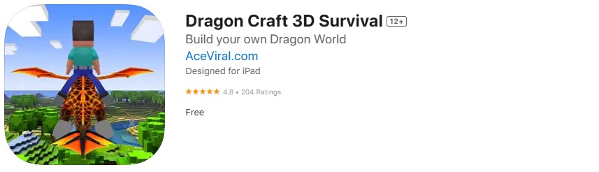 Dragon Craft app store screenshot. Dragon Craft app store screenshot.