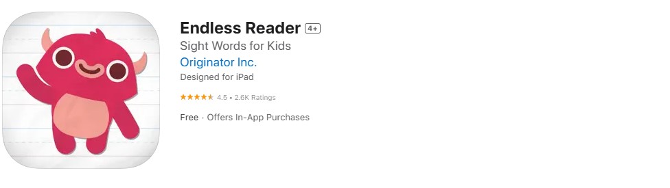 Endless Reader app store screenshot Endless Reader app store screenshot
