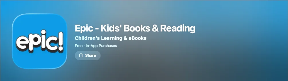 Screenshot of Epic! Kids’ Books and Videos