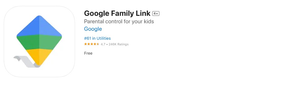 Google Family Link app screenshot Google Family Link app screenshot