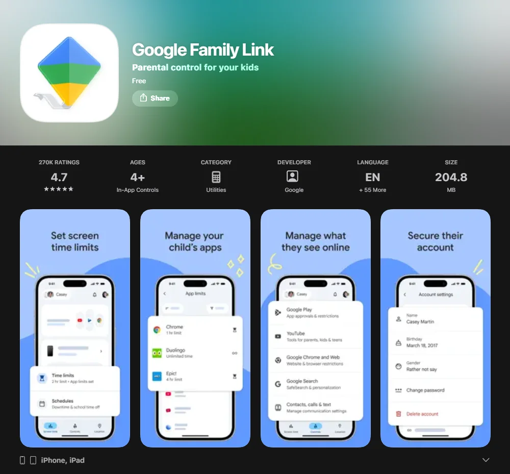  Google Family Link Screenshot
