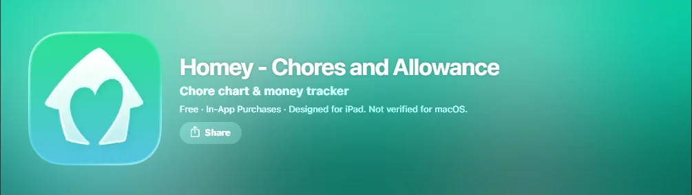 Screenshot of Homey — Chores and Allowance