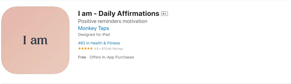 Screenshot of the I am - Daily Affirmations Screenshot of the I am - Daily Affirmations