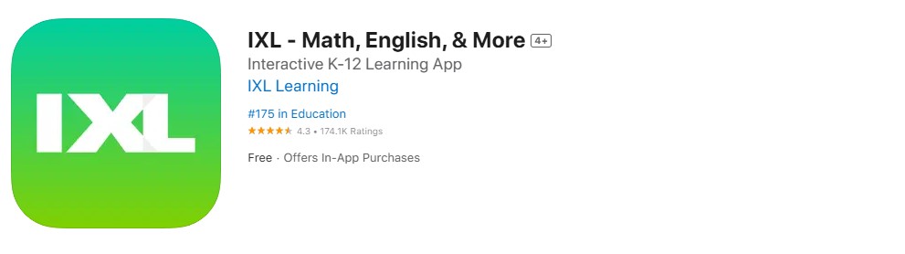 IXL app screenshot IXL app screenshot