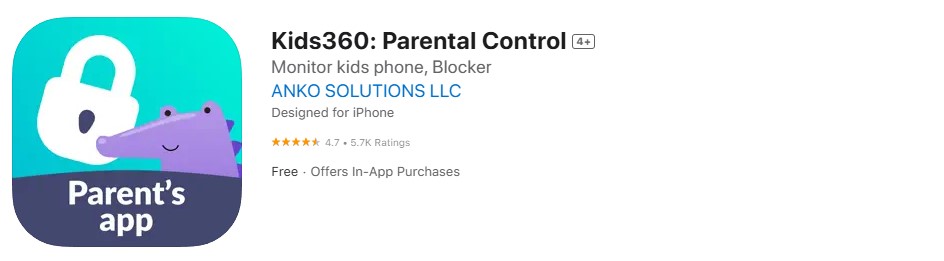 Kids360 app store screenshot Kids360 app store screenshot