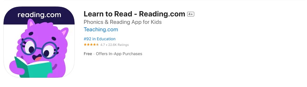 Reading.com app screenshot Reading.com app screenshot