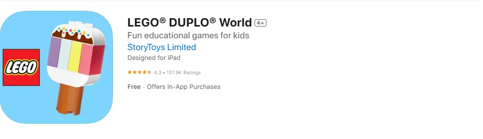 Screenshot of the LEGO Duplo World Screenshot of the LEGO Duplo World