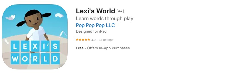 Lexi's World app store screenshot. Lexi's World app store screenshot.