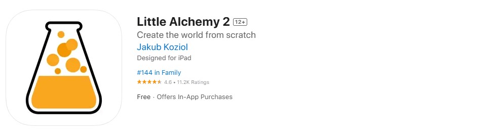 Little Alchemy 2 app store screenshot Little Alchemy 2 app store screenshot