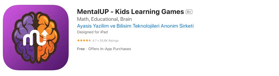 MentalUP - Kids Learning Games app store screenshot. MentalUP - Kids Learning Games app store screenshot.