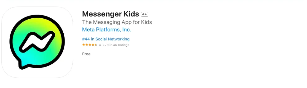 Screenshot of the Messenger Kids. Screenshot of the Messenger Kids.