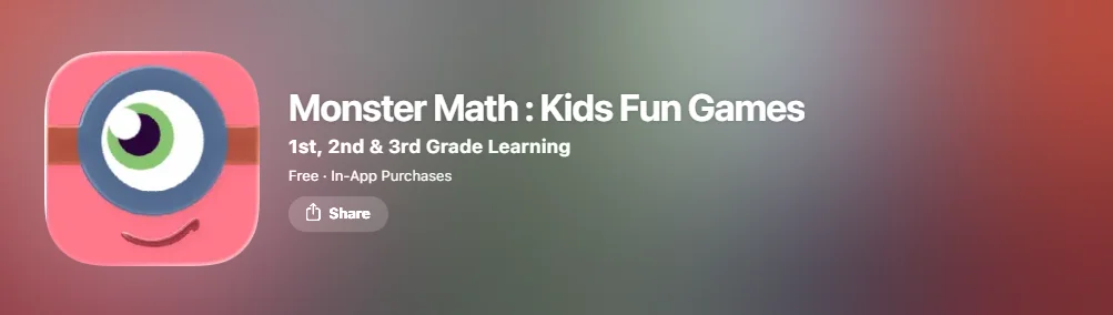 Screenshot of Monster Math
