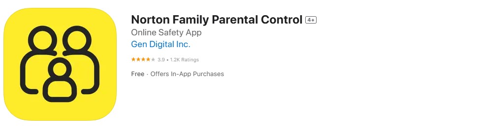 Norton Family app screenshot Norton Family app screenshot