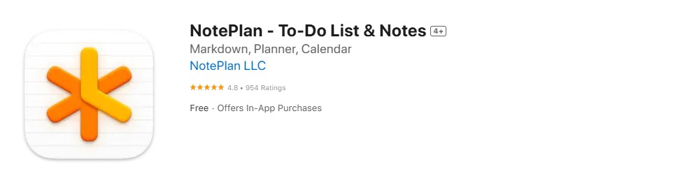 NotePlan app screenshot NotePlan app screenshot