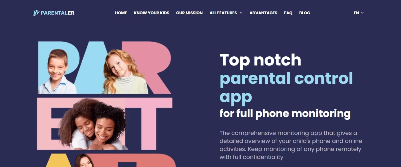 Parentaler site screenshot Parentaler site screenshot