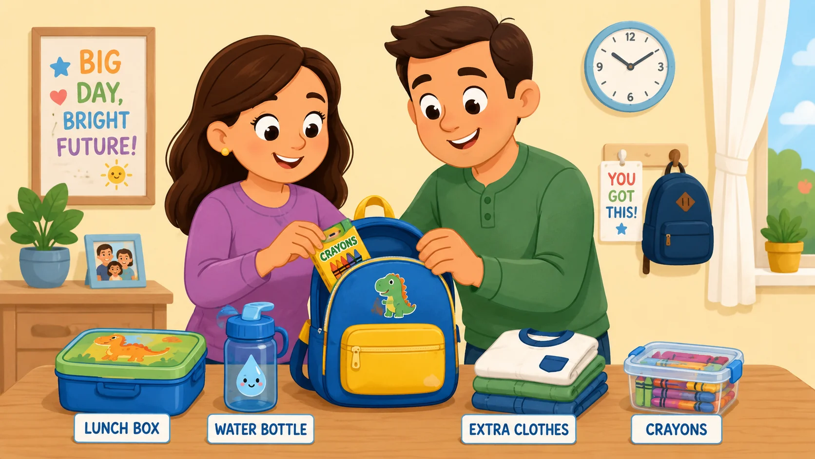 Preschool supply list for families with backpack packing essentials.