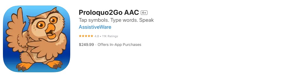 Proloquo2Go AAC app store screenshot. Proloquo2Go AAC app store screenshot.