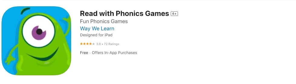 Read with Phonics app screenshot Read with Phonics app screenshot