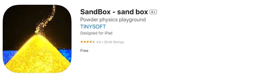 SandBox app store screenshot. SandBox app store screenshot.