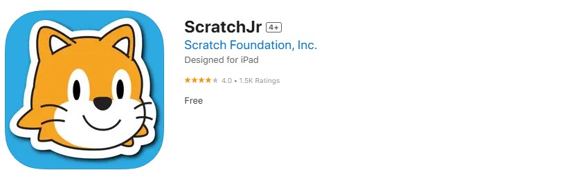 ScratchJr app store screenshot. ScratchJr app store screenshot.