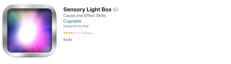 Sensory Light Box app screenshot.