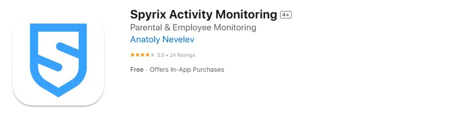 Spyrix Activity Monitoring app store screenshot Spyrix Activity Monitoring app store screenshot