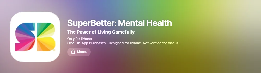 Screenshot of SuperBetter