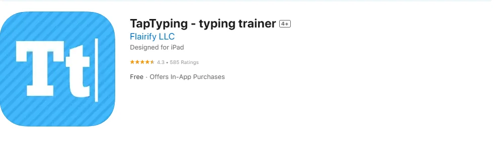 Screenshot of the TapTyping – Typing Trainer app Screenshot of the TapTyping – Typing Trainer app