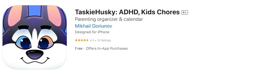 TaskieHusky: ADHD, Kids Chores app screenshot TaskieHusky: ADHD, Kids Chores app screenshot