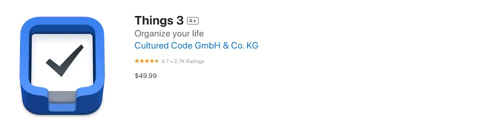 Things 3 app screenshot Things 3 app screenshot