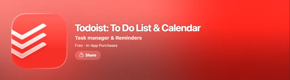 Screenshot of Todoist for Kids and Teens