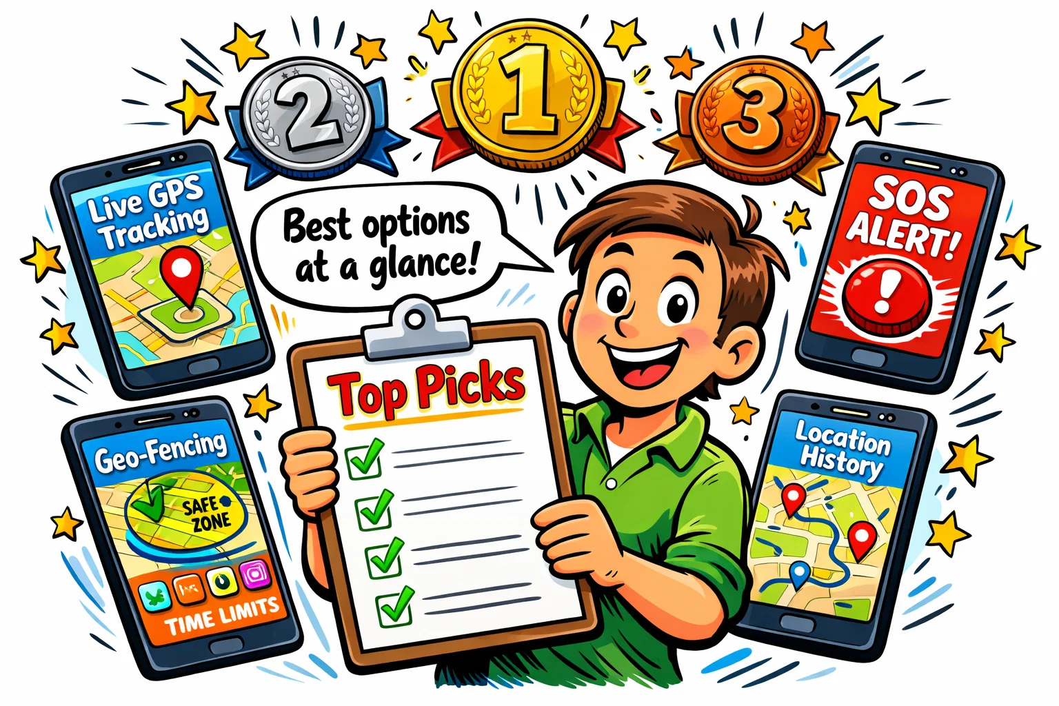 Top kids tracking app picks summary with GPS alerts and parental controls.
