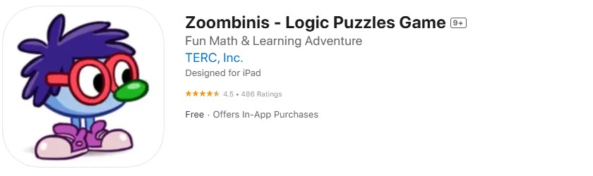 Zoombinis app store screenshot. Zoombinis app store screenshot.
