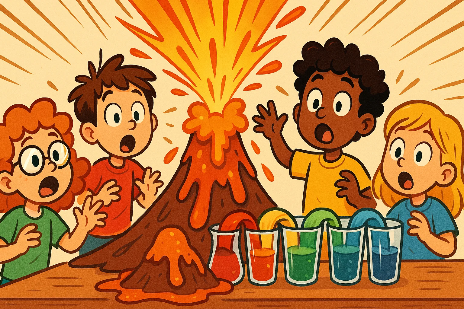 A close-up photo of an amazing science experiment, showing vibrant colors in a walking water project or a child building an electrical circuit. A close-up photo of an amazing science experiment, showing vibrant colors in a walking water project or a child building an electrical circuit.