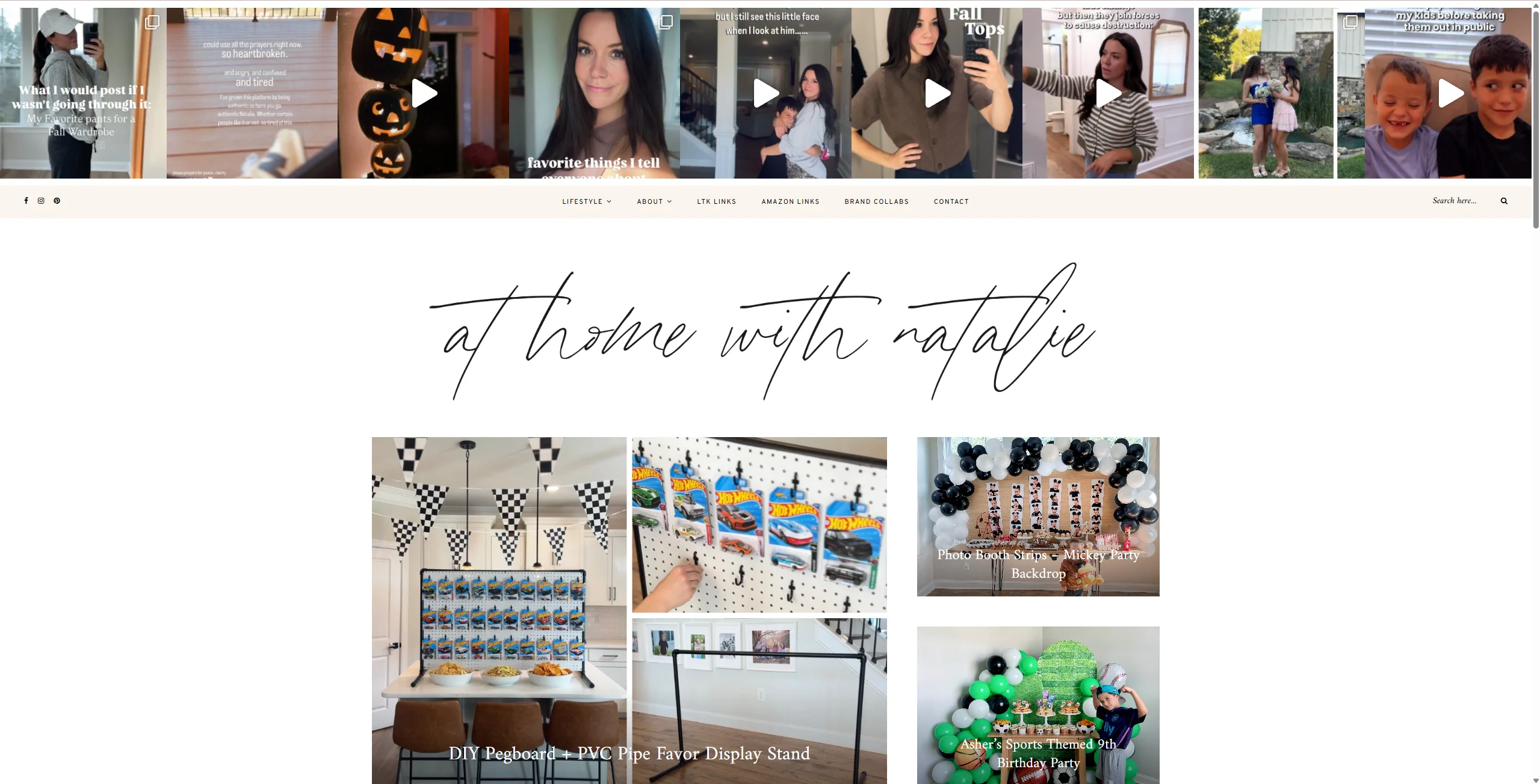 Screenshot of At Home With Natalie Blog
