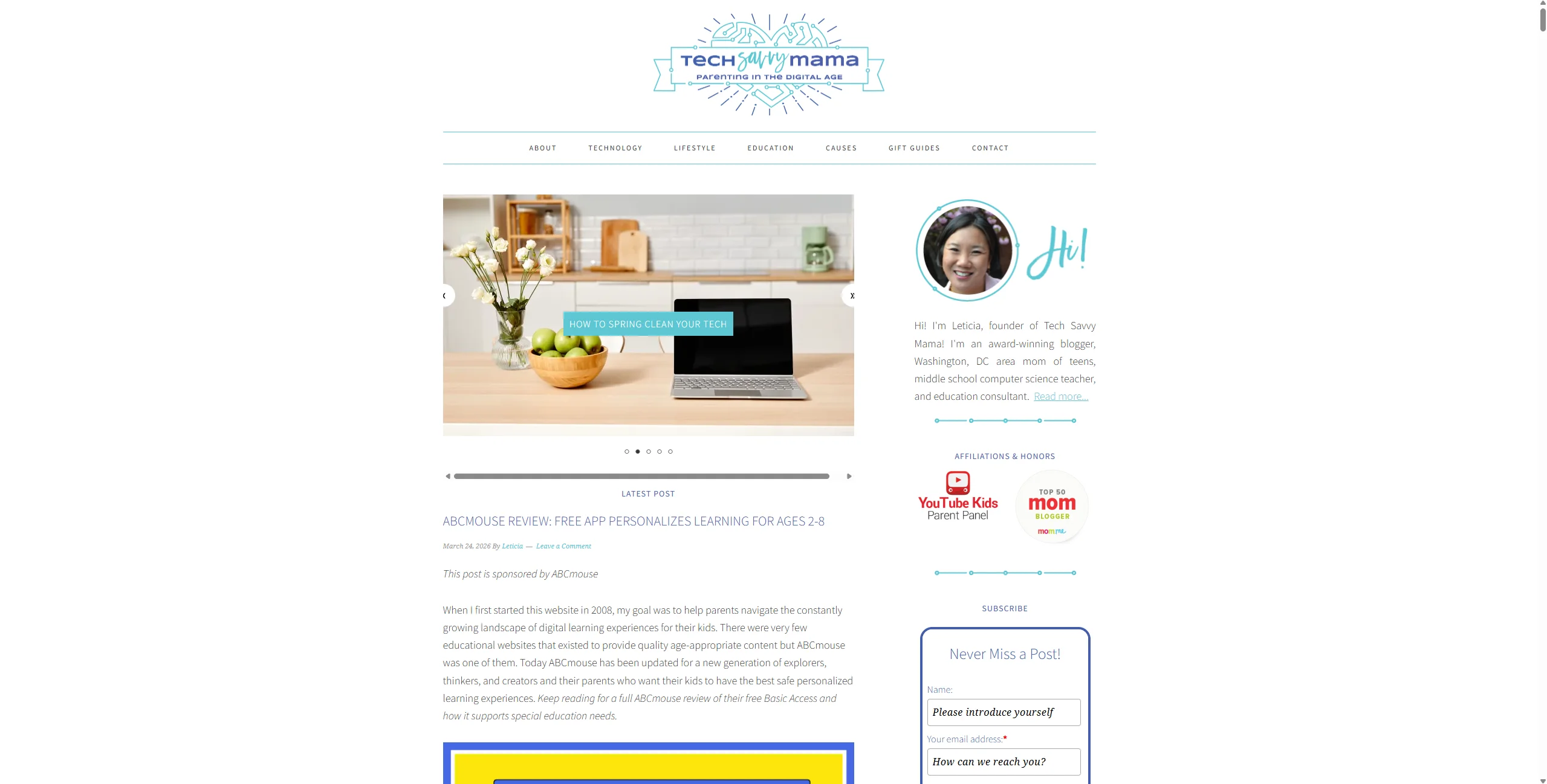 Screenshot of Tech Savvy Mama
