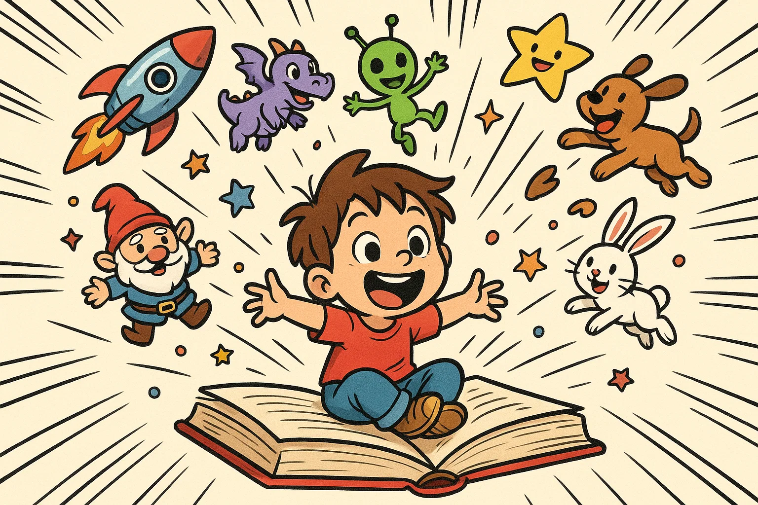 Cartoon books and storytelling gifts for kids with magical book. Cartoon books and storytelling gifts for kids with magical book.