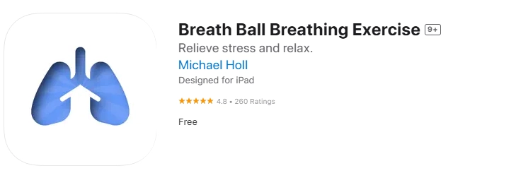 Breath Ball app store screenshot.