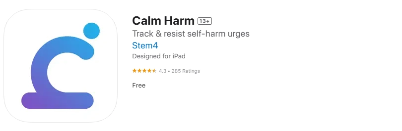 Calm Harm app store screenshot.