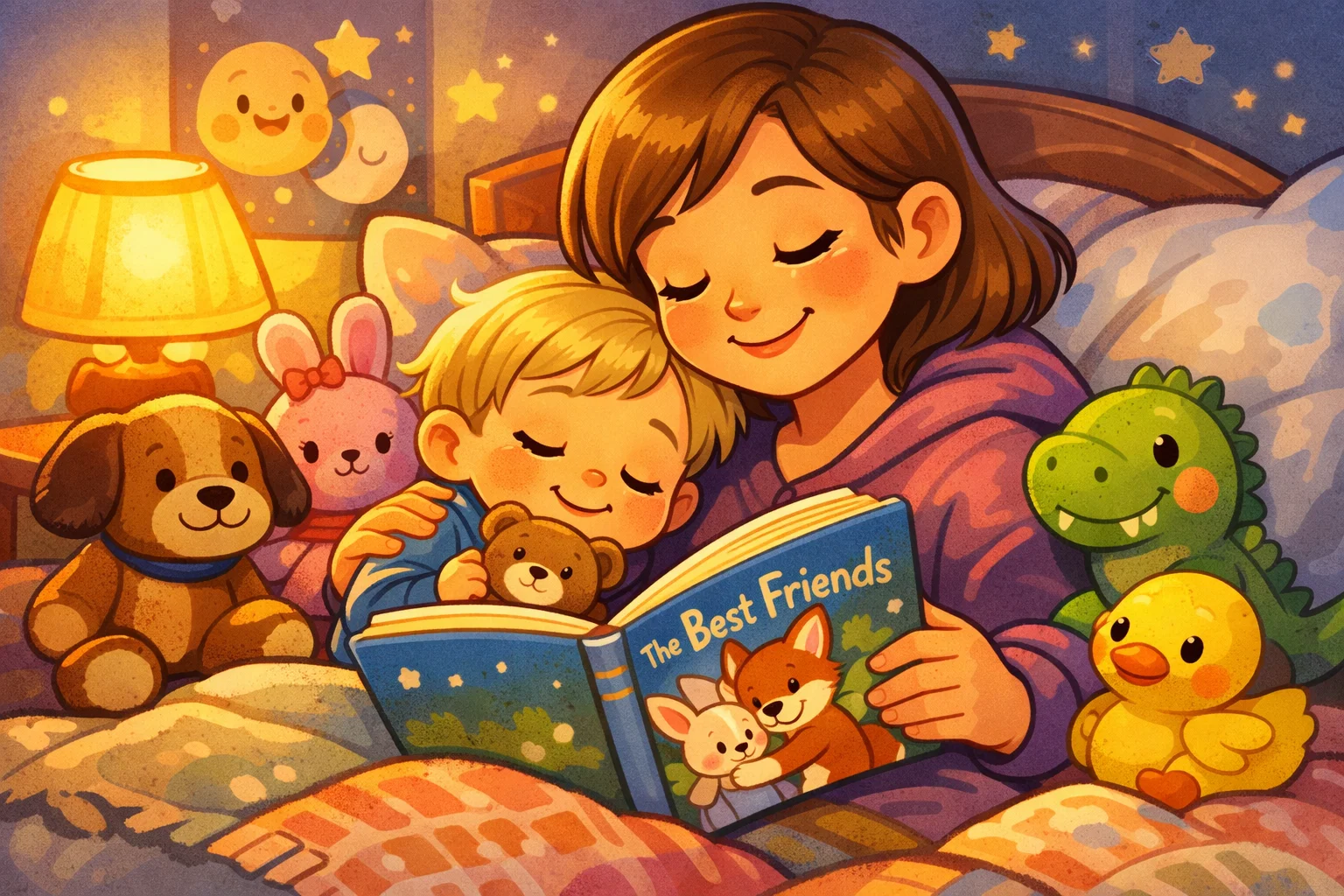 Friendship comfort stories toddlers with cozy reading and emotional bonding. 
