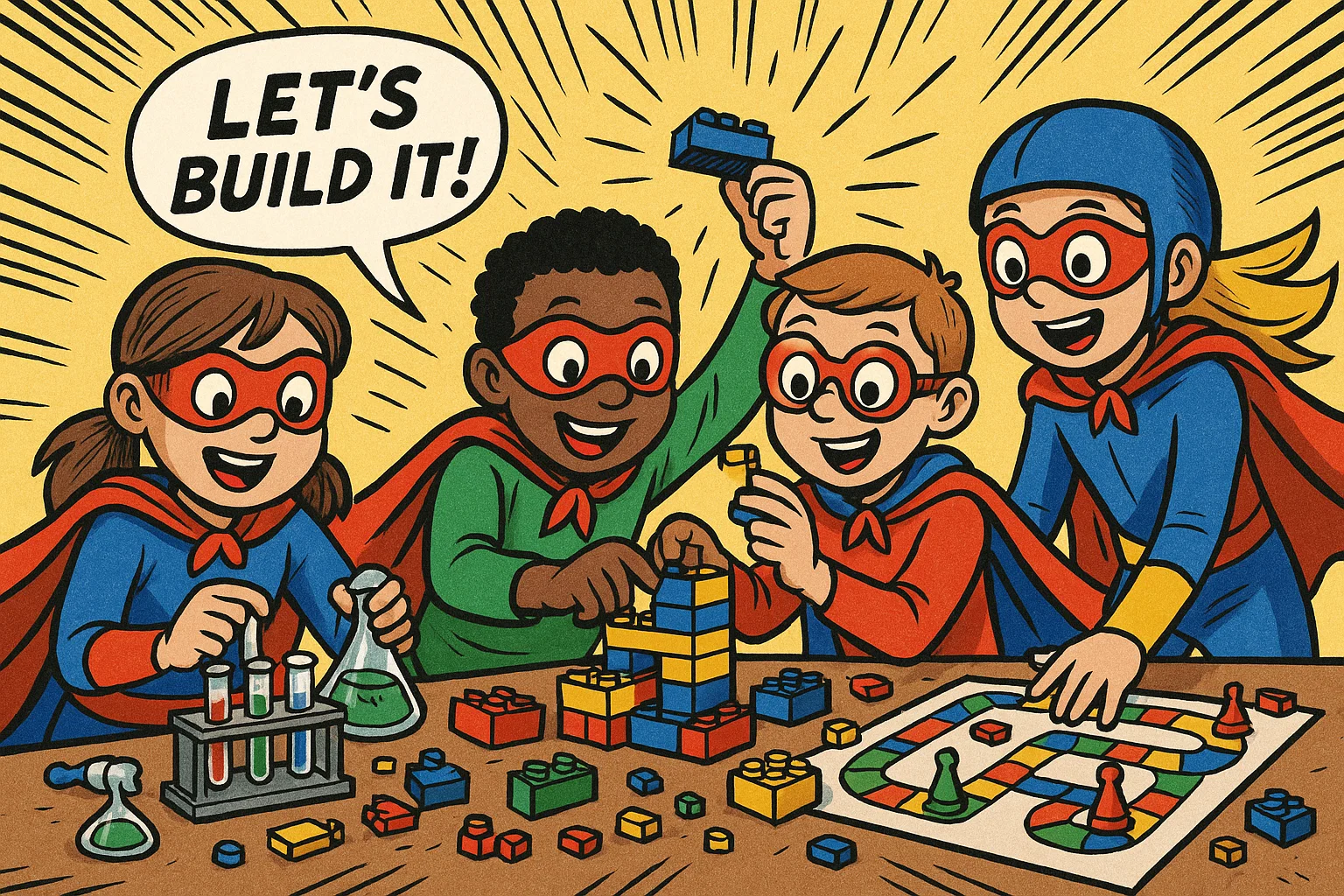 Cartoon gifts for 6-7 year olds with LEGO and science toys. Cartoon gifts for 6-7 year olds with LEGO and science toys.