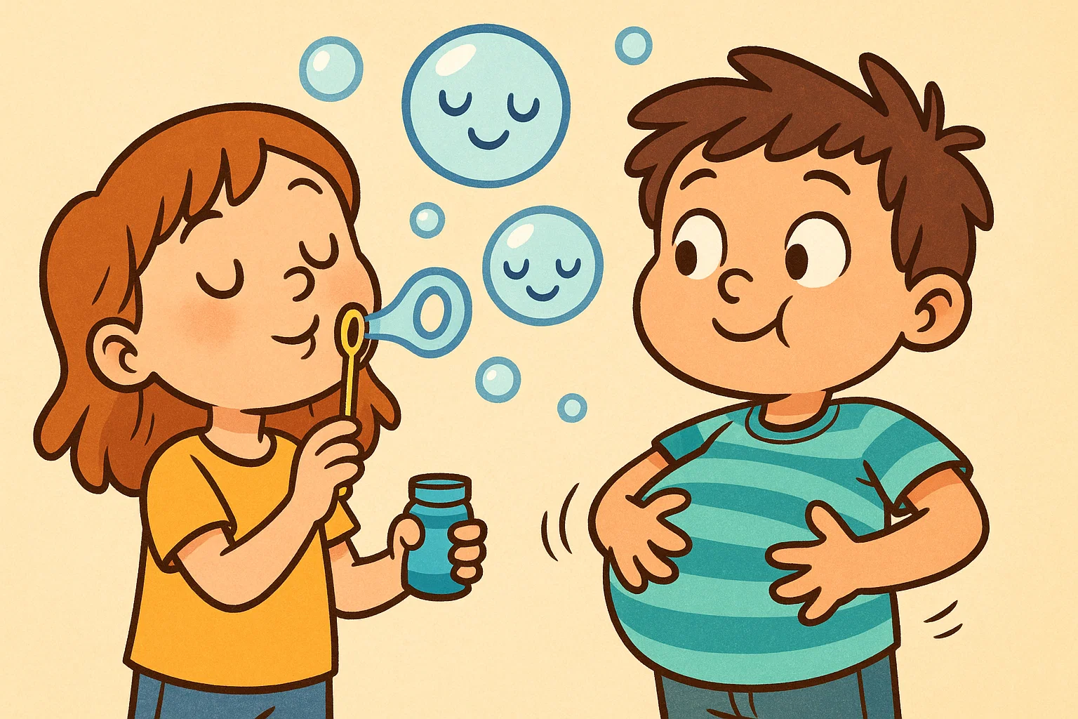Mindful breathing exercises for kids with bubble breathing and balloon breathing activity.