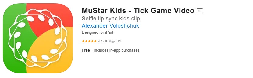 MuStar Kids app store screenshot.