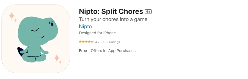 Nipto app store screenshot.