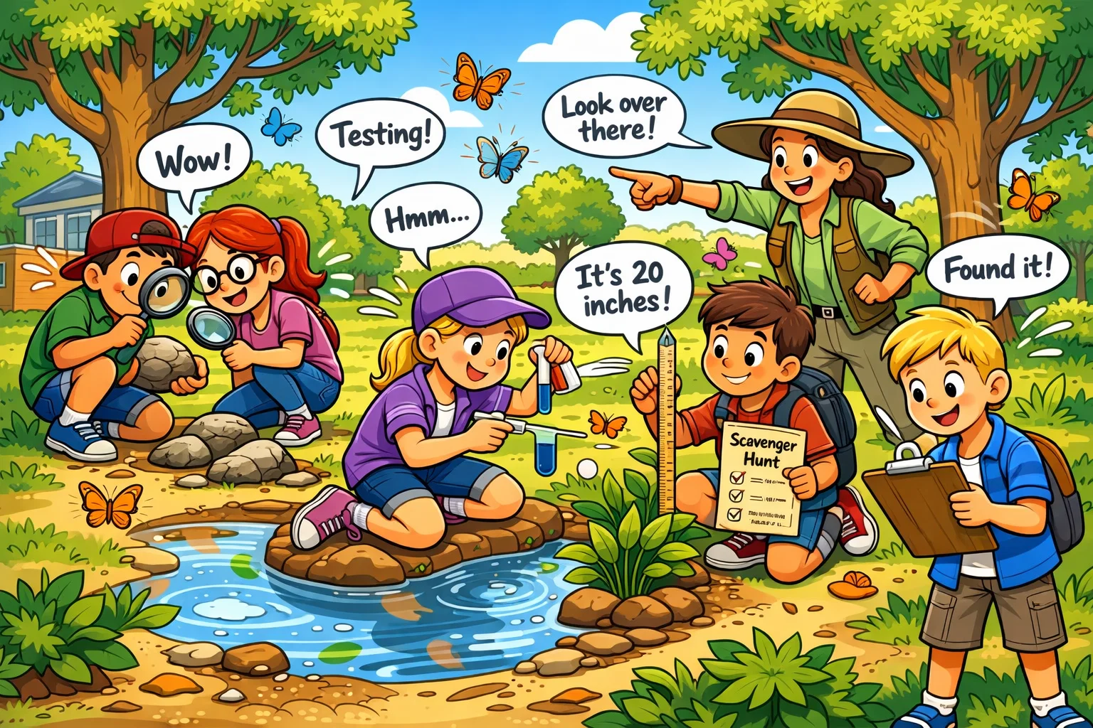 Outdoor nature discovery STEM activity for middle school students.
