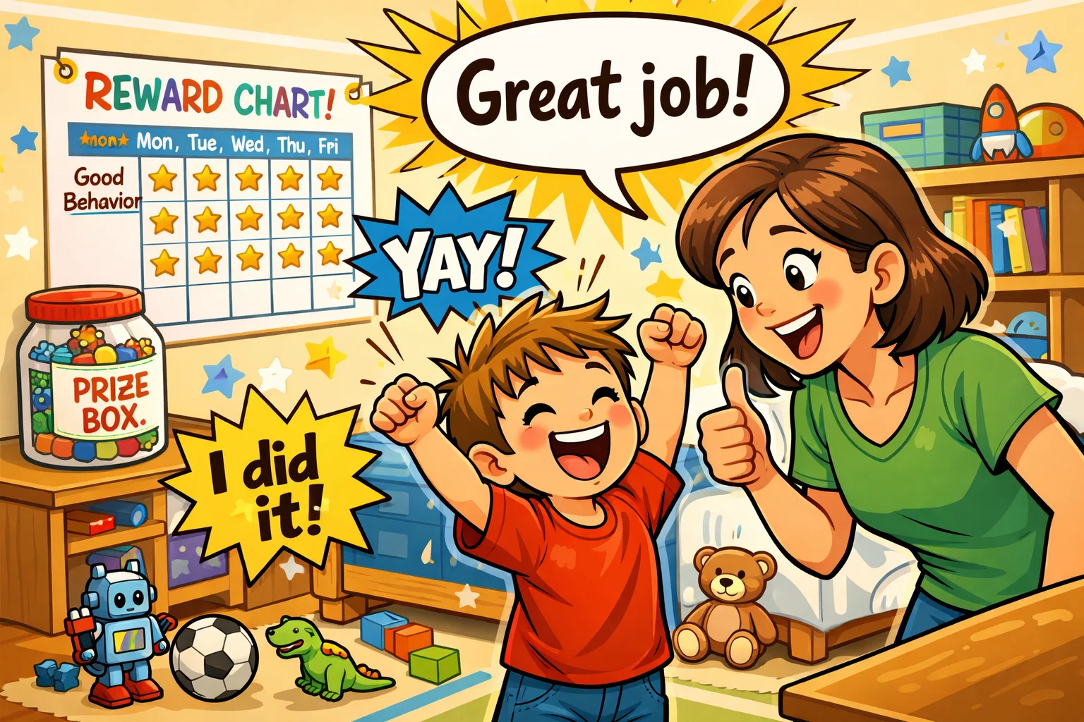 Parenting strategies 5 year olds with parent guiding behavior and routines. 
