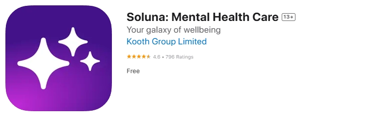 Soluna app store screenshot.